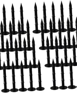 100 Pcs Durable Plastic Garden Ground Stakes for Plant Netting