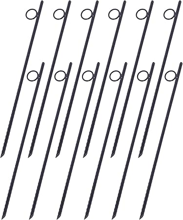 Heavy Duty 18 Inch Rebar Stakes 12 Pack for Tents and Canopies Heavy Duty 18 Inch Rebar Stakes 12 Pack for Tents and Canopies