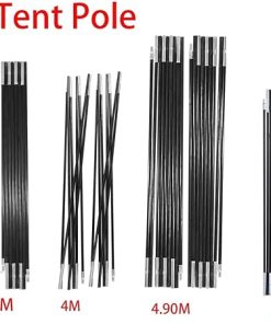 Tent Poles 2pcs 4.9/4.48/4/3mm Camping Tent Support Rods Accessories 2
