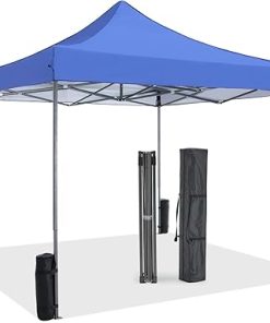10x10ft Pop Up Canopy Tent Easy Setup Portable Sun Shelter Blue
