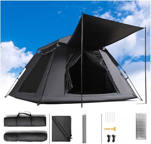 Waterproof 4-Person Camping Tent with Quick Setup for Hiking Picnic