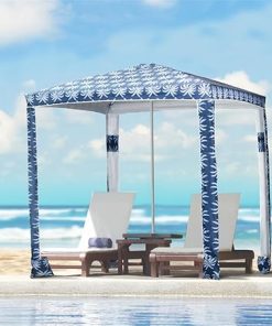 Blue Beach Tent Camping Sun Shelter Umbrella, Beach Tent Umbrella,Outdoor Shade Beach Canopy for Camping Trips,Fishing,Sun Shade – Portable Umbrella for Sports & Outdoors 6.5′ L x 6.5′ W x 7.5′ H