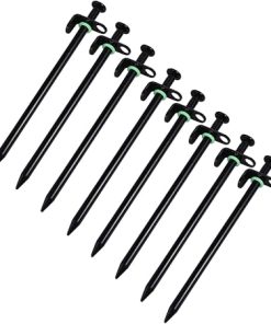 16pcs Camping Tent Stakes Steel Ground Nails for Outdoor Tents