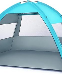 KESYOO Large Folding Beach Tent Lightweight Sun Shelter for Family