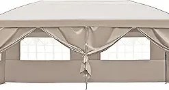 10×20 Straight Leg Canopy Tent with Adjustable Height and Ventilation