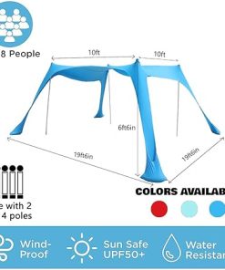 Portable Beach Tent Sun Shade Lightweight Pop Up Canopy for Families 2