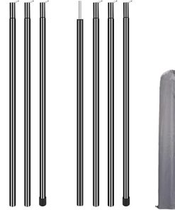 Tent Pole Support Frames Kit 2pc Set Aluminium Alloy Adjustable Bars