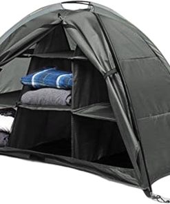 RV Camping Organizer with Zip Flap Shoes Storage and 9 Shelf Rack 2