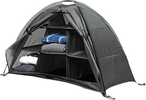 RV Camping Organizer with Zip Flap Shoes Storage and 9 Shelf Rack - Image 2