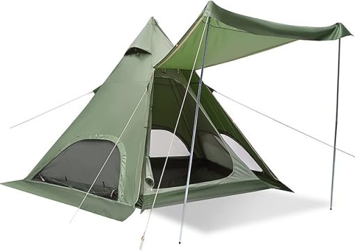 Family Camping Tent Waterproof Oxford Cloth Easy Setup for Outdoors
