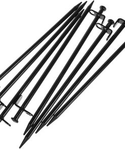 8 Strong Ground Stakes for Tent 30cm Carbon Steel Heavy Duty Camp Use