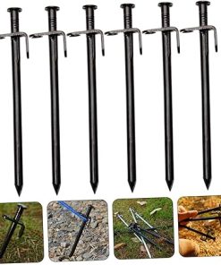 Heavy Duty Tent Stakes 6Pcs Durable Pegs for Camping Canopy Hiking 2