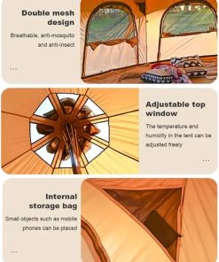 Spacious 5-8 Person Yurt Tent with Stove Jack for All Seasons 2