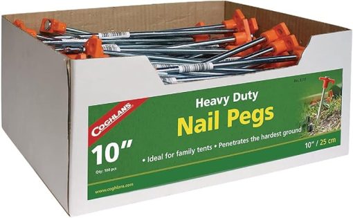 100 Count 10 Inch Nail Pegs for Durable Outdoor Use - Image 2