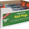 100 Count 10 Inch Nail Pegs for Durable Outdoor Use