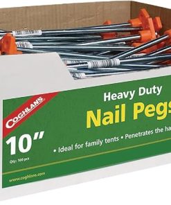 100 Count 10 Inch Nail Pegs for Durable Outdoor Use