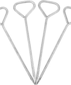 VICASKY 4PCS Heavy Duty Galvanized Tent Stakes for Camping Use