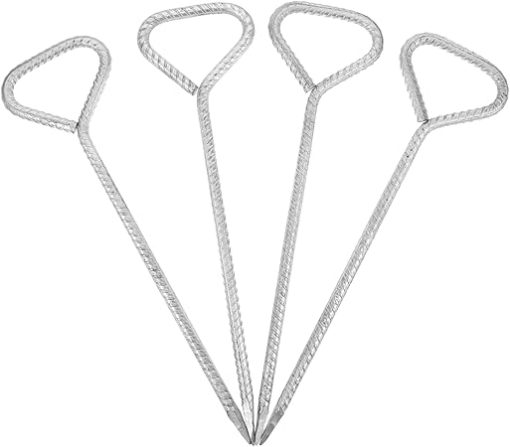 VICASKY 4PCS Heavy Duty Galvanized Tent Stakes for Camping Use