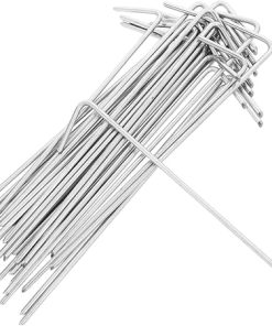 30 Pack Heavy Duty Iron Tent Stakes for Camping and Outdoor Use