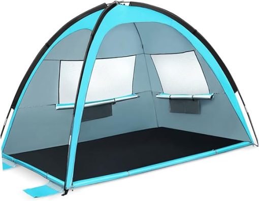 Beach Half Tent Sun Shelter Waterproof for Family Camping UPF 50