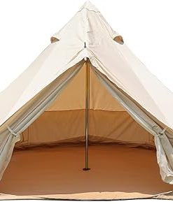 Luxury Waterproof Cotton Canvas Bell Tent for Year-Round Camping