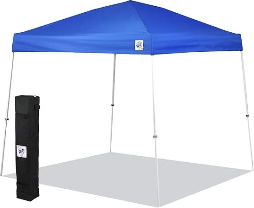 E-Z UP 10' x 10' Canopy, Spike Set, Roller Bag and Camping Cube Tent Converter for Shelter, Royal Blue - Image 2