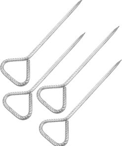 Heavy Duty Galvanized Steel Tent Stakes for Camping and Gardening