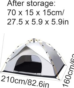 Portable 2-3 Person Automatic Pop-Up Camping Tent for Outdoor Use 2