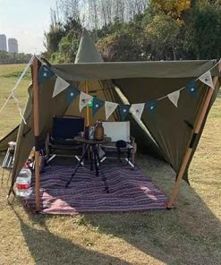 Waterproof Tipi Hot Tents for Family Camping and Hiking Shelter 2