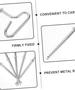 Heavy Duty Ice Fishing Tent Stakes 6Pcs Metal Anchors for Winter Use 2