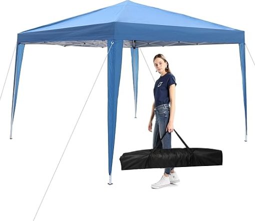 10x10 FT Pop Up Canopy Tent with Adjustable Height for Outdoor Events