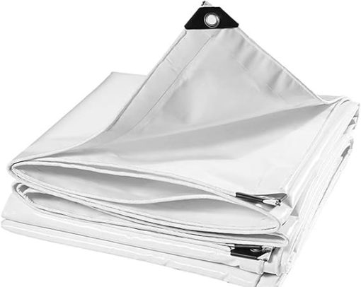 Durable PVC Tarp Cover with Eyelets for Camping and Carport Use