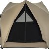 S’More Glamping Tent with Porch, 2/3/4/5/6 Person Durable Weatherproof Camping Tent, Large Family Tent with Room Divider, Easy Setup Tent with Screen Room 3