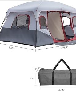 Spacious 10 Person Family Cabin Tent with Storage Pockets and Durability 2