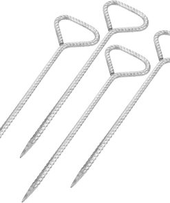 Heavy Duty Portable Steel Tent Stakes 4pcs for Outdoor Use