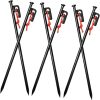 Mikikit Iron Tent Stakes Durable Ground Nails for Camping in Wind 4