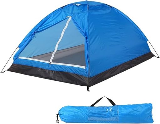Portable 2 Person Summer Camping Tent for Outdoor Travel Blue