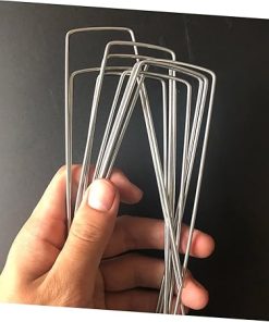 U Shaped Metal Ground Pegs 50 Pieces for Quick Ground Mounting 2