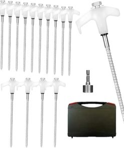 15 Heavy Duty Metal Tent Stakes for Camping and Outdoor Use