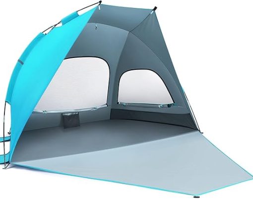 Sosoport Large Door Folding Beach Tent UPF 50 Sun Shelter Portable