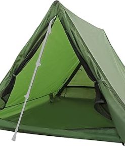 2 Person Trekking Pole Tent with Double Sleeping Bag Combo Guide 2
