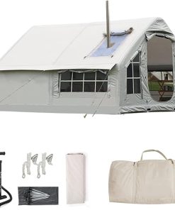 Inflatable Camping Tents for 4-8 People with Pump and Stove Jack