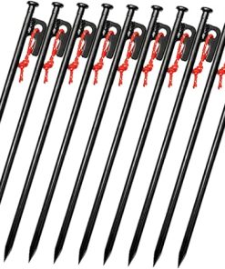 Heavy Duty 10pcs Tent Stakes for Camping Canopy and Rooftop Use