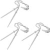 20 Piece Black Camping Tent Pegs Outdoor Accessories for Windproof Use 4