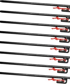 Heavy Duty Tent Stakes Set with Storage Bag for Camping and Outdoors