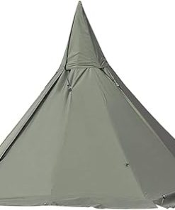 Camping Tent with Stove Jack for 2-3 People 4 Season Green Teepee