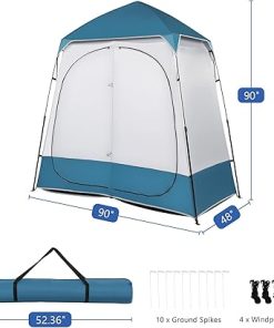 2 Room Shower Tent Instant Pop Up Shelter for Outdoor Indoor Use 2