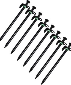 Heavy Duty Tent Pegs 16pcs Forged Iron Ground Stakes for Camping