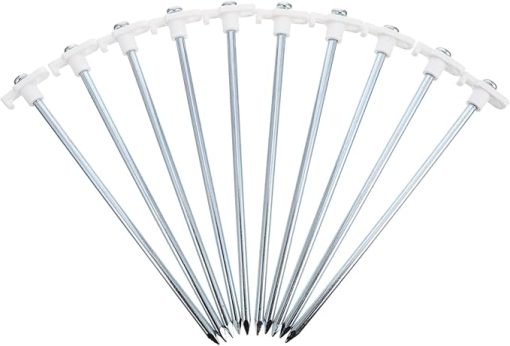 Toyvian 10 Pack Camping Tent Pegs Stainless Steel Ground Stakes