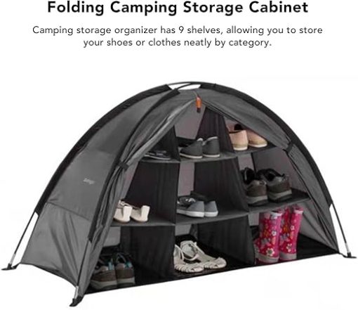 Camping Tent Organizer with 9 Shelves for Travel and Outdoor Use - Image 2